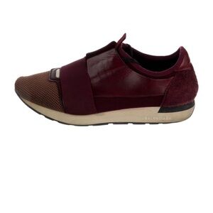 Balenciaga Burgundy Mesh Low Top Sneakers Men’s 8 EU 41 Designer Shoes